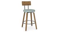 Esteban metal kitchen stool by Amisco