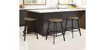 Tabouret de cuisine Skyla en métal avec siège pivotant par Amisco