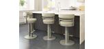 Sunny pivoting swivel seat metal kitchen stool by Amisco