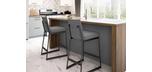 Tabouret de cuisine Zola en métal par Amisco
