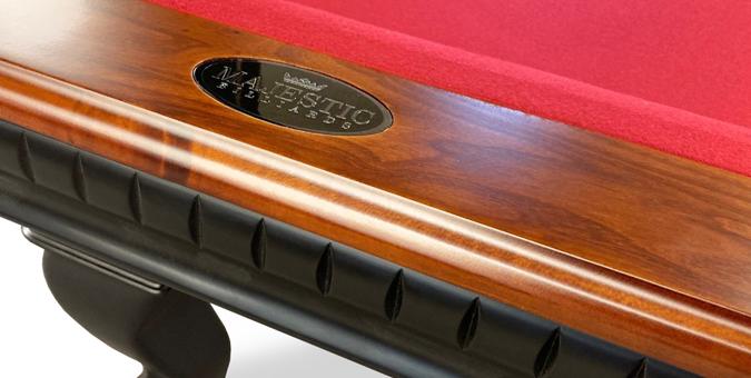 Table billard Majestic Pinnacle 2-tons noir et noyer foncé 9 pieds Table billard Majestic Pinnacle 2-tons noir et noyer foncé 9 pieds