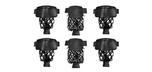 Snooker table pockets set of 6 black genuine black leather replacements