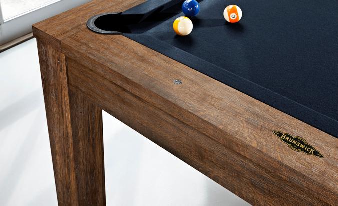 Table de billard Brunswick Soho 8 pieds avec ardoise naturelle et fini Muscade