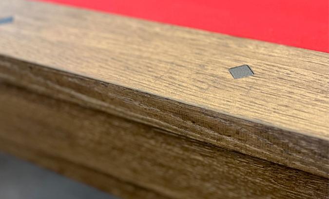 Table billard Brunswick Botanic 7 pieds avec ardoise naturelle et fini Brun Foncé Rustique