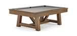 Table billard Brunswick Botanic 7 pieds avec ardoise naturelle et fini Brun Foncé Rustique