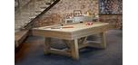Table billard Brunswick Botanic 7 pieds avec ardoise naturelle et fini Brun Foncé Rustique