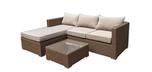 Floor model Amelia 3 piece modular outdoor patio sectional seating set