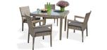 999$ ( Rég. 1699$ ) Démonstrateur de salle de montre ensemble Tuscany de table à dîner et chaises extérieures 5 morceaux