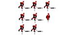 Replacement set of stick rod hockey game players for Jett International table