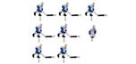 Replacement set of stick rod hockey game players for Jett International table