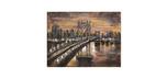 Vue Nocturne Pont de Manhattan peinture à l'huile sur bois 36 X 48 pouces