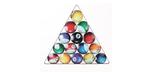 Pool Balls Triangle metal 3D wall art 31.5 x 27.5 inches
