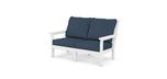 White Polywood Chippendale deep seating recycled plastic outdoor furniture set