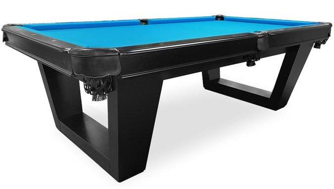Table de billard moderne noire Majestic Louisiane avec ardoise 8 pieds