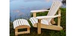Ottoman footrest for Adirondack pine cottage chair made in Canada