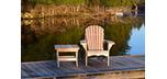 Square 24 inch outdoor Adirondack cottage table made in Canada