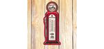 Enseigne Métallique Thermomètre Pompe à Essence 7-1/2' x 19'