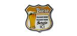 Bière Servie Ici Tin Wall Sign, 16