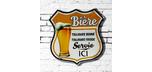 Bière Servie Ici Tin Wall Sign, 16