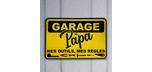 Enseigne de métal tole Garage de Papa 18