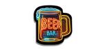 Enseigne de bar en métal fer blanc retro de bière en faux néon 16