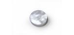 White pearlescent billiard aiming sight for pool table rail