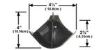 Ensemble de coins en plastique noir table billard Brunswick Bristol