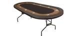 Black felt top folding poker table