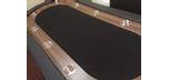 Black felt top folding poker table