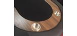 Black felt top folding poker table