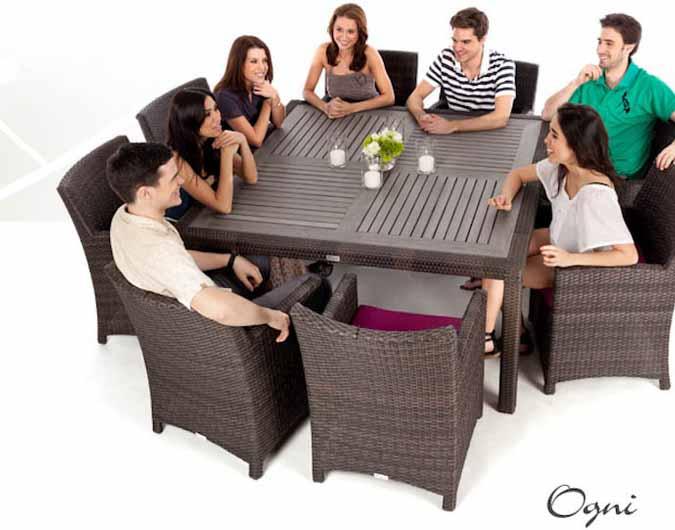 Square 8 person patio table discount