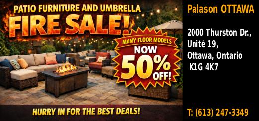 FIRE SALE !!! Palason OTTAWA • Outdoor Furniture and Umbrellas