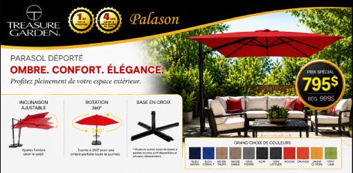 Parasols de jardin de qualité Treasure Garden AG15 en promotion
