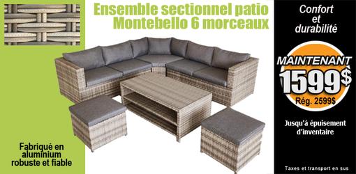 Ensemble causeuse patio Montebello en promotion