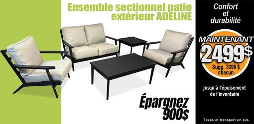 Épargnez 900$ sur l'ensemble de mobilier extérieur 5 morceaux Adeline Plank and Hide